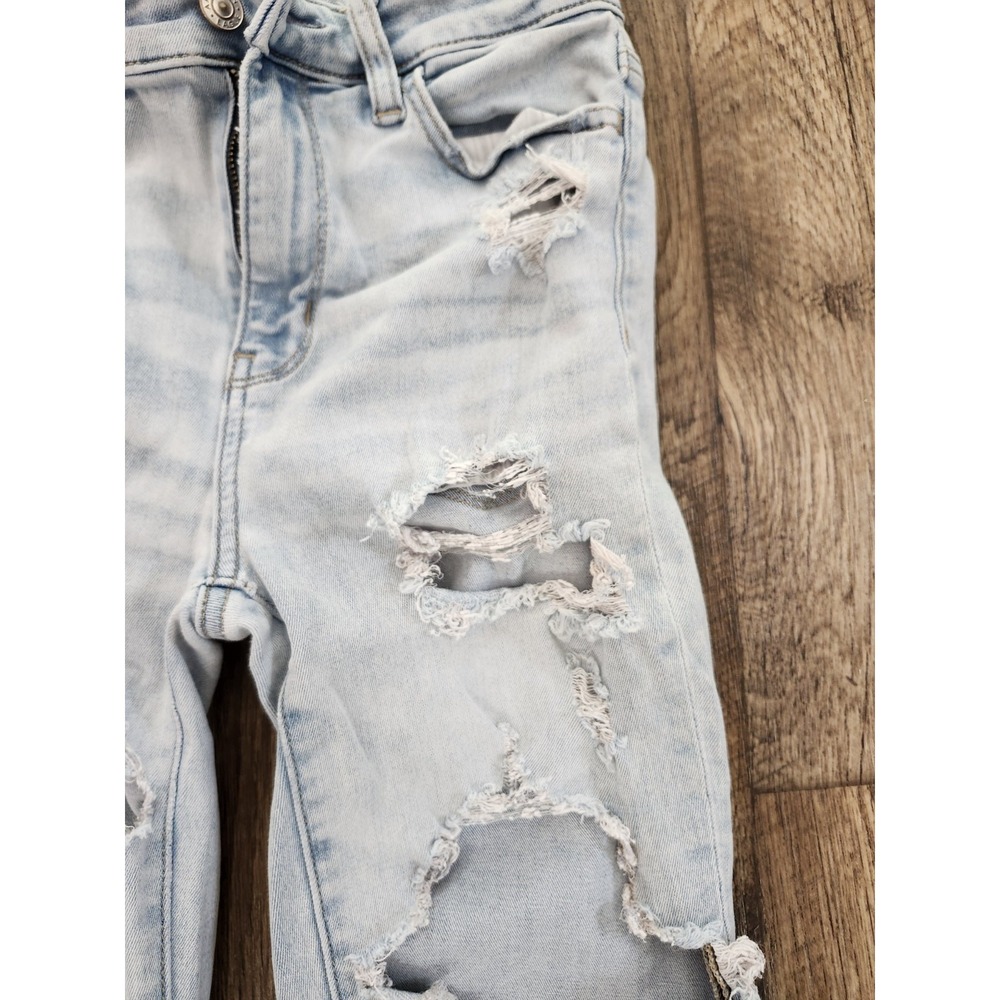 American Eagle Jeans Next Level Stretch 26 x 26 Jegging Distressed Destroyed - Picture 5 of 16